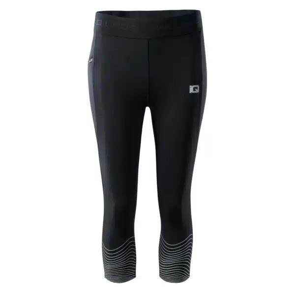 Damskie Legginsy ADIHA 3/4 WMNS IQ INTELLIGENCE QUALITY - BLACK/REFLECTIVE PATTERN - outdoorowe.pl