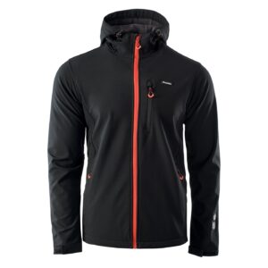 Męski Softshell IVER ELBRUS - BLACK/SPICY ORANGE/ASPHALT - outdoorowe.pl