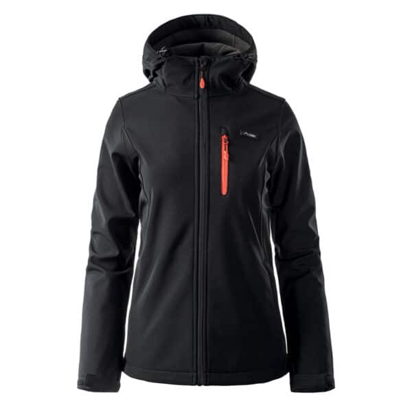 Damski Softshell IVER WO'S ELBRUS - BLACK/SPICY ORANGE/ASPHALT - outdoorowe.pl