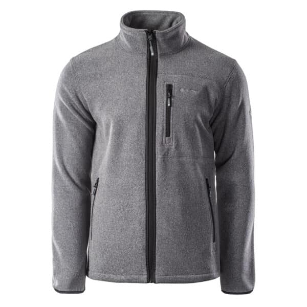 Męski Polar PORTO HI-TEC - EBONY MELANGE - outdoorowe.pl