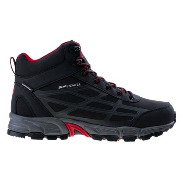 Męskie Buty MITOKO MID WP HI-TEC - BLACK/TANGO RED - outdoorowe.pl