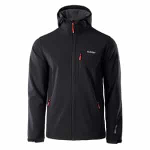 Męski Softshell CAEN HI-TEC - BLACK/SPICY ORANGE - outdoorowe.pl