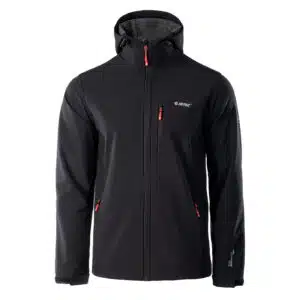 Męski Softshell CAEN HI-TEC - BLACK/SPICY ORANGE - outdoorowe.pl