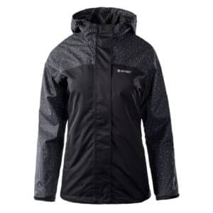 Damska Kurtka przejściowa LADY MONSA II HI-TEC - BLACK/WHITE PRINT - outdoorowe.pl