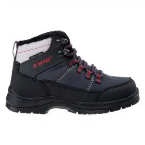 Dziecięce Buty LUSARI MID WP JR HI-TEC - DARK GREY/BLACK/RED - outdoorowe.pl