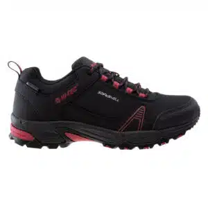 Damskie Buty HAPITER LOW WP WO'S HI-TEC - BLACK/PERSIAN RED - outdoorowe.pl