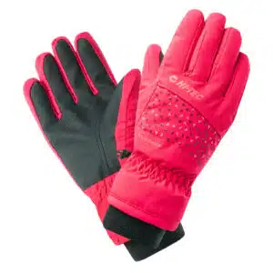 Dziecięce RĘKAWICE FLAM JR HI-TEC - ROSE RED/BEET RED - outdoorowe.pl