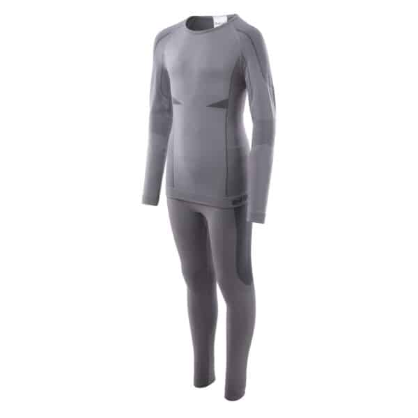 Dziecięcy Zestaw bielizny termoaktywnej HIKRO SET JR HI-TEC - GREY/DARK GREY - outdoorowe.pl