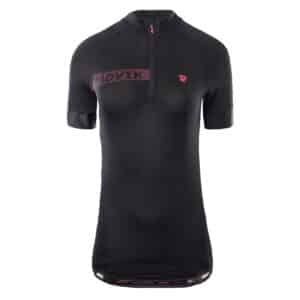 Damska Koszulka z krótkim rękawem ALPHA LDS RADVIK - BLACK/AZALEA - outdoorowe.pl