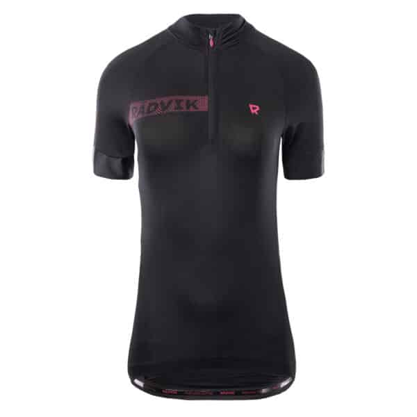 Damska Koszulka z krótkim rękawem ALPHA LDS RADVIK - BLACK/AZALEA - outdoorowe.pl