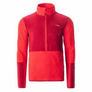 Męski Polar CARI POLARTEC 1/2 ELBRUS - FLAME SCARLET/CHILI PEPPER - outdoorowe.pl
