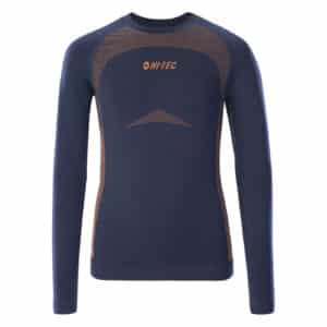 Dziecięca Bluzka termoaktywna TRIKAT TOP JR HI-TEC - BARITONE BLUE/FLAME ORANGE - outdoorowe.pl