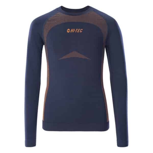 Dziecięca Bluzka termoaktywna TRIKAT TOP JR HI-TEC - BARITONE BLUE/FLAME ORANGE - outdoorowe.pl