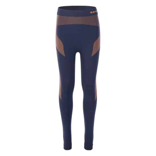 Dziecięce Legginsy termoaktywne TRIKAT BOTTOM JR HI-TEC - BARITONE BLUE/FLAME ORANGE - outdoorowe.pl
