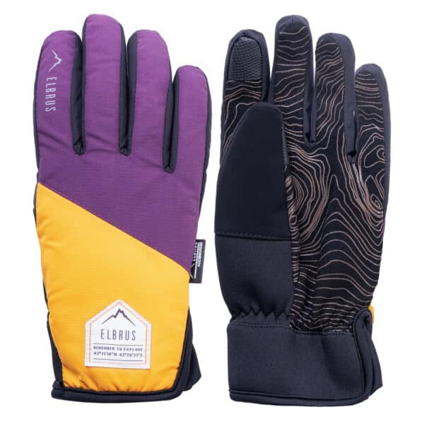 Damskie RĘKAWICE POINTE WO'S ELBRUS - CADMIUM YELLOW/PLUM PURPLE - outdoorowe.pl