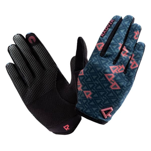 Damskie RĘKAWICE MYTE LDS RADVIK - BOTTLE GREEN/FLUO PEACH/BLACK - outdoorowe.pl