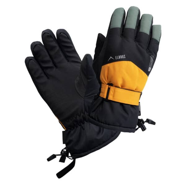 Dziecięce RĘKAWICE AKEMI JRB ELBRUS - BLACK BEAUTY/DARK FOREST/CADMIUM YELLOW - outdoorowe.pl