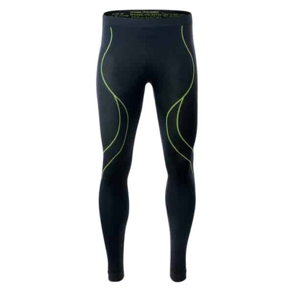 Męskie Kalesony termoaktywne IKAR BOTTOM HI-TEC - BLACK / LIME PUNCH - outdoorowe.pl