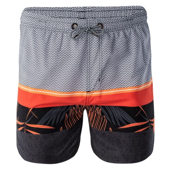 Męskie Szorty PALAWAN AQUAWAVE - BLACK/ORANGE PALMS PRINT/ORANGE - outdoorowe.pl