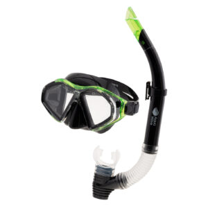 Zestaw do nurkowania VANUA SET AQUAWAVE - BLACK/LIME - outdoorowe.pl