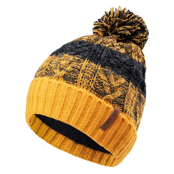 Dziecięca Czapka zimowa LEWIS TB ELBRUS - CADMIUM YELLOW/DARK FOREST - outdoorowe.pl