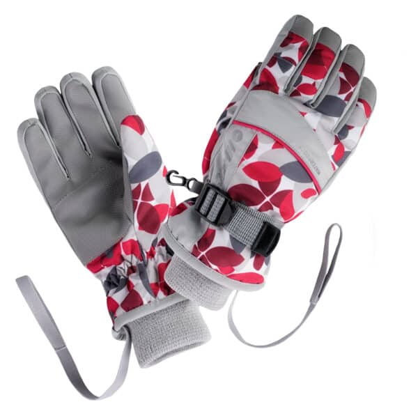 Dziecięce RĘKAWICE KELLY JR HI-TEC - MICRO CHIP/ROSE RED/BEET RED - outdoorowe.pl