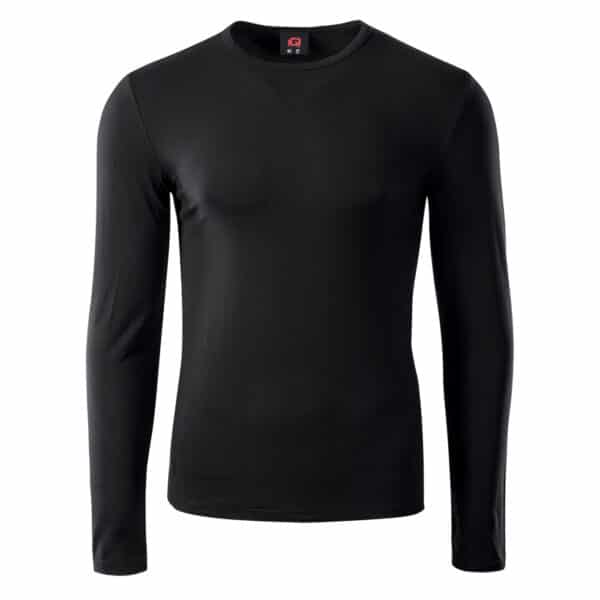 Męska Koszulka z długim rękawem MILKY LS IQ CROSS THE LINE - BLACK - outdoorowe.pl