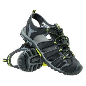 Męskie Sandały ERITIO HI-TEC - BLACK/LIME - outdoorowe.pl