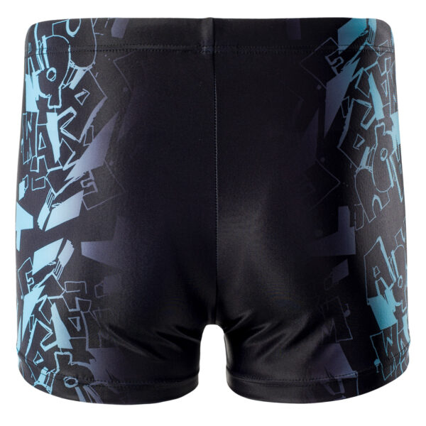 Dziecięce Bokserki kąpielowe ATOS JR AQUAWAVE - BLACK SCUBA BLUE LOGO PRINT